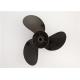 3b2w64517-1 Black Aluminium Boat Propellers For Tohatsu Outboard Engine