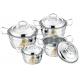 2015 hot products stainless steel cookware set &6 pcs and 8pcs classical pot +flower