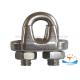 1/8 In Steel Cable Clips , Metal Rope Clamp Cast Iron Technology For Marine