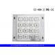 Rugged Panel Mount Kiosk 4 4 Metal Keypad 16 Flat Keys With Pin Connector