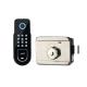 Smart Glass Door Lock Black Fingerprint Keypad Door Lock Security