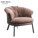 Comfortable Brown Velvet Fabric Armchair Living Room Single Seat