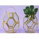 Retro polygon glass artifact wind lamp courtyard household candle holder Nordic romantic wedding club decoration