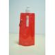 Bright Red Plastic Stand Up Pouch with Metal Hook Drink Packaging/stand up pouch for juice/baby food stand up pouch