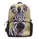3D animal print pattern 17 inch backpack student personality fashion trend creative backpack
