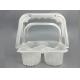 4 Cup Plastic Cup Holder With Handle Blister Packaging Hand Basket For Milk Tea