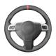 Custom Black Suede Hand Stitching Wrap Steering Wheel Cover for Vauxhall Opel Holden Astra H Corsa Zaflra B Signum Vectra C