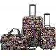 Expandable Softside 3 Piece EVA Travel Upright Luggage Set Lightweight