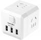 2500W 230V Power Cube Socket With 3 Smart USB Ports