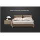Italy Latest Genuine Leather Wooden Soft Bed King Size