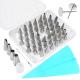 Stainless Steel Cookies Cupcake Decorating Kits Frosting Icing Tips Baking Tools with Flower Nail Pastry Bag Icing