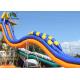 Seahorse Plato PVC Inflatable Water Slide / Yellow Blue Giant Water Slide For Rentals