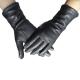 Real Sheepskin Womens Soft Leather Gloves Fashion Plain Style Black Color