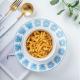 White Blue Porcelain Dinner Sets Nordic Design Style Dinnerware Type Dinnerware Sets