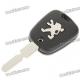 black peugeot 206 remote replacement keys with stable performance