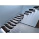 Contemporary Metal Floating Stairs , Wooden Staircase Designs For Homes