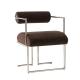 Elegant Stainless Steel Dining Chair Book Chair Creative Backrest Leisure Armchair