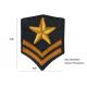 Black Diamond 3D Military Embroidered Badges Overlock Border Arm band With Pentagram