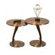 Class Brushed Brass Stainless Steel Side Table Small Round Table Coffee Table