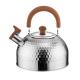 4L Stainless Steel Water Kettle Whistling Stovetop Tea Kettle With Wood Grain