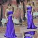 Elegant Lady Evening Dress Purple Zipper Closure Women Formal Dresses