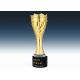 18K Gold Plated Metal Cup Trophy Custom With Star Pattern For League Cup