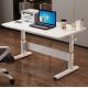 80 kgs/lbs SPCC Steel Frame Material Manual Height Adjustable White Wooden Desk for School