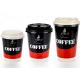 Two Wall Paper Drinking Cup For Cafe Shop , Takeaway Coffee Cups With Lids