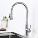 Leakless CUPC Cartridge Pull Down Touchless Kitchen Faucet With Sprayer DC6V