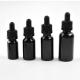 22/400 22mm Black Frosted Glass Dropper Bottle For Essential Oils 100cc