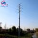 Steel Hot Dipped Monopole Tower 132kv , 12m Power Transmission Tower