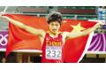 Shaoxing player won the 200-meter race in Singapore 2010 Youth Olympic Games