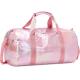 Water Resistant Polyester Metalic Pink Color Overnight Weekender Gym Dance Bag with Wet pocket