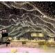 2024 New Arrival warm white wedding star curtain double decker fireproof ceiling wall curtain lights
