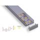 Transparent Pc Led Strip Light Aluminum Channel , 23.5mm Led Strip Light Profile