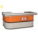 Cold Rolled Steel Supermarket Checkout Counter With Entrance Bar 2000x600x850mm Size