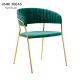 Fannel Velvet Round Back Chairs Iron Stylish Steel With Arms 50*55*80cm