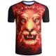 Round neck sublimation printing tiger polyester short sleeve T-shirt
