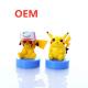 OEM Custom Made Mini Stamper Toy Pikachu Figure Stamper Self-ink Stamp Plastic Mini Stamper