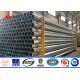 Powder Coating Steel Utility Pole 12m Treated transmission line poles with Cross Arm