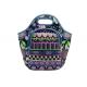 Small Kids Neoprene Lunch Bag , Front Zipper Pocket Insulated Lunch Tote