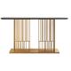Rectangle Stainless Steel Console Table Wall Table With Brushed Gold Metal Base Hotel Villa And Living Room Use