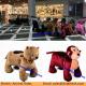 tube charger for animal wheel led animation happy animal rider in shoppingmall
