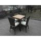 Excellent Strong Hand-Woven Dark Brown Rattan Garden Dining Sets