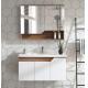 Anti Corrosion Solid Wood Bathroom Cabinet With Mirror Wash Basin