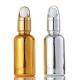 Gold Glass Bottles Containers With Dropper Lightweight Custom Shape / Size