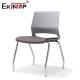 Sustainable Training Chair With Plastic Backrest Metal Legs Minimalist Style