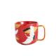 Ready To Ship In Stock Red Blue Pink Mug Gold Handle Asian Chinese Style Decal Ceramic Mugs With Handpaint Handle For Lover Gift