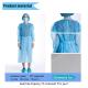 Waterproof Disposable Isolation Gown Medical Blue 35 Gsm