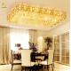 JYLIGHTLING High-End Elegant Rectangular Living Room Dining Room Crystal  LED Ceiling Light